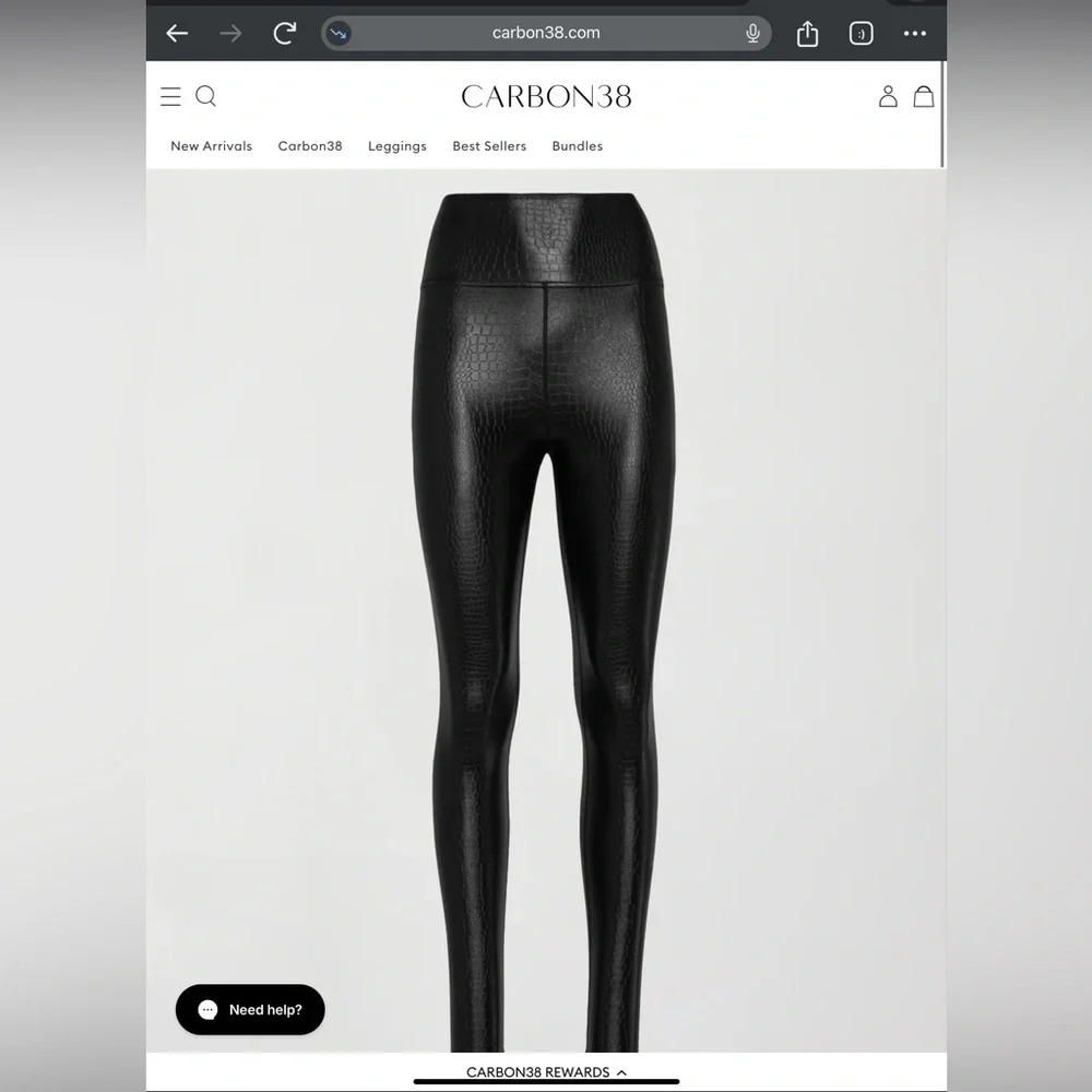 Carbon 38 Croc Takara Shine High-Waisted Black Leggings - Picture 8 of 8